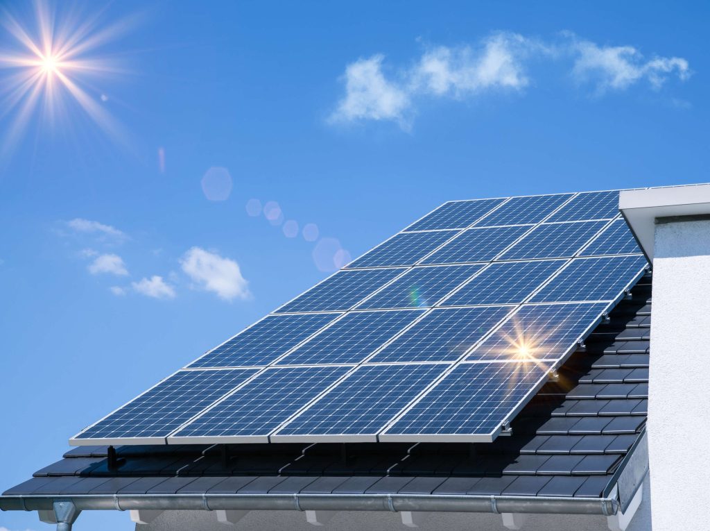 solar panels on home